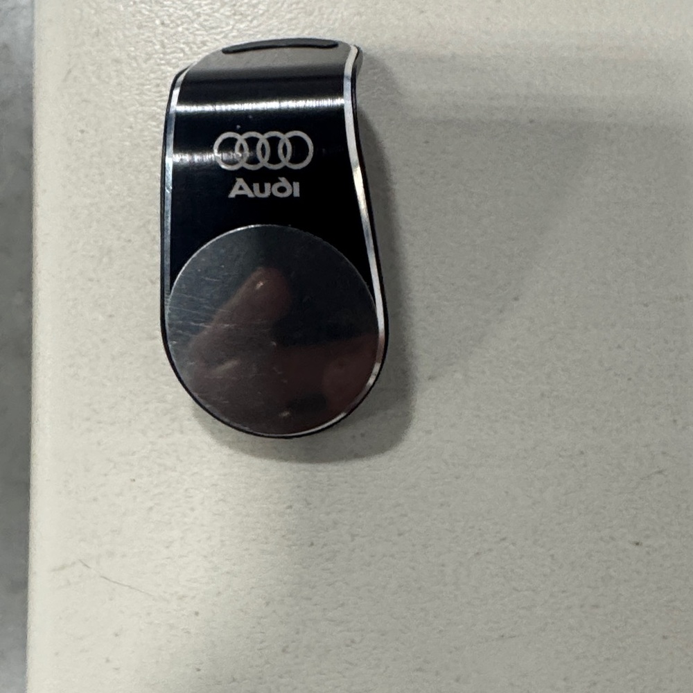 Audi Black and Silver Phone Holder